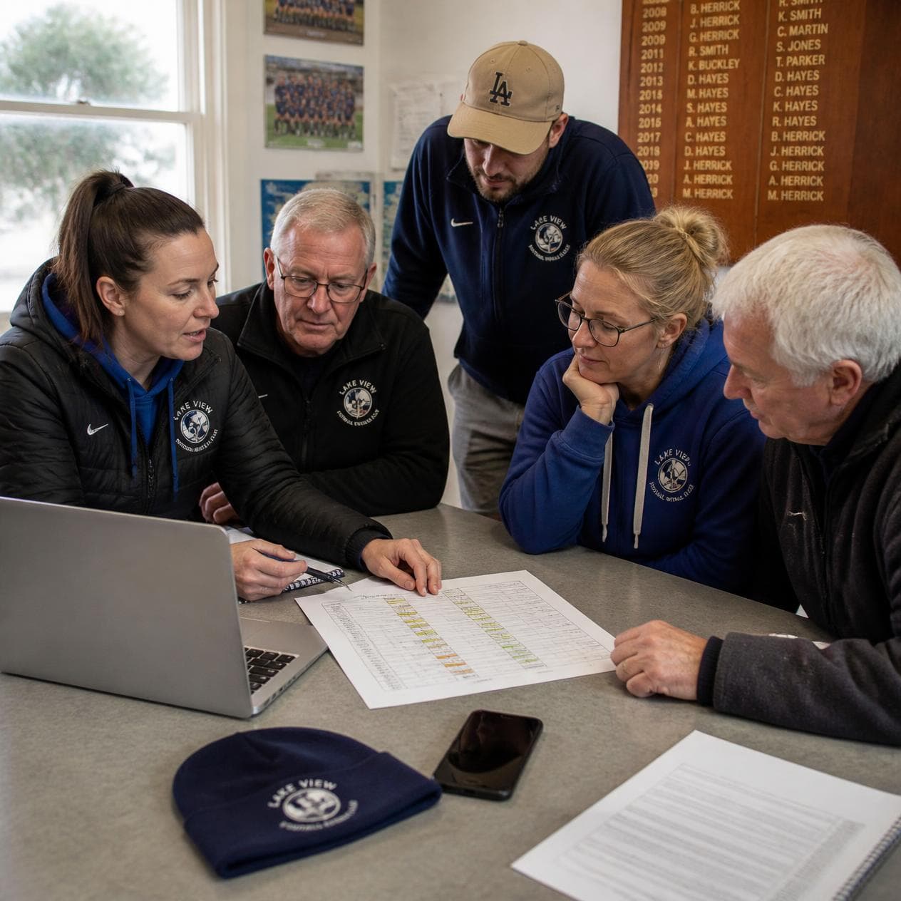 Club volunteers planning together